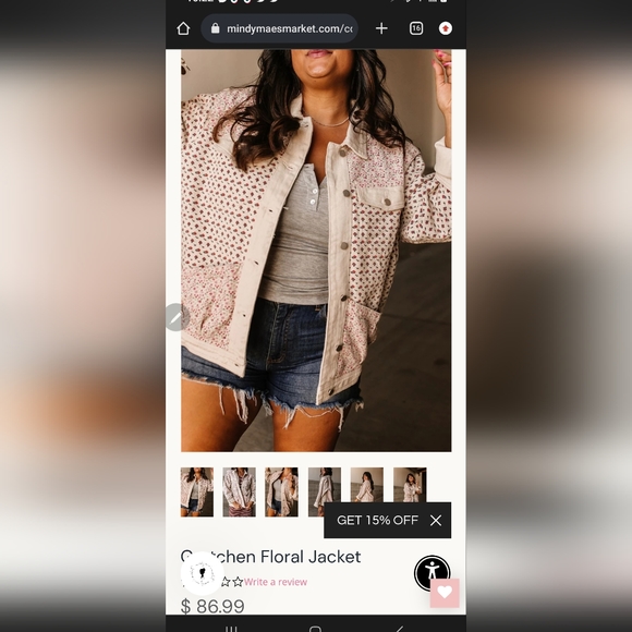 Mindy Mae's Market Floral Silky Jacket - Picture 4 of 4